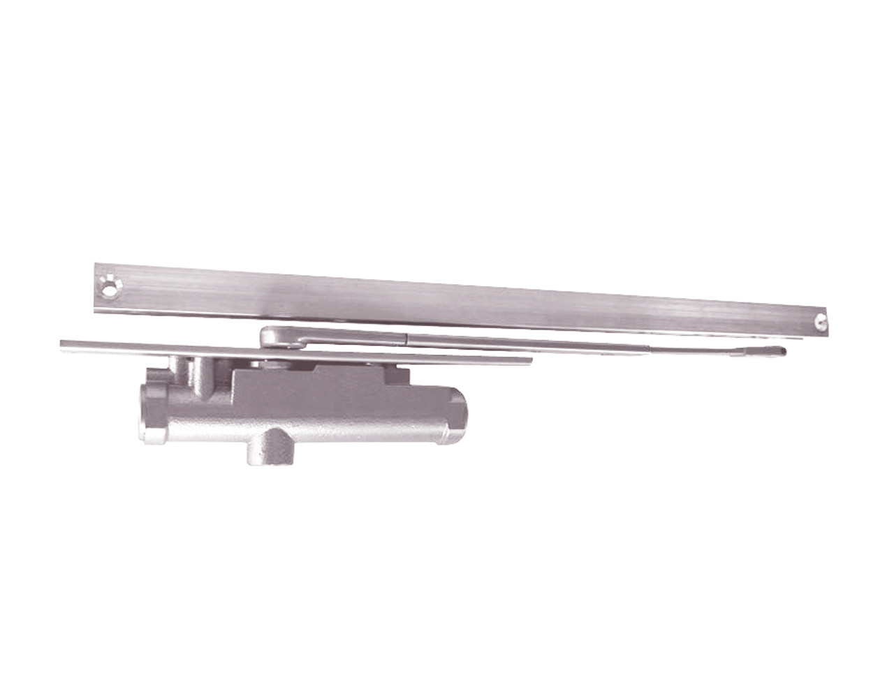 3132-H-Bumper-LH-US15 LCN Door Closer Hold Open Track with Bumper in Satin Nickel Finish