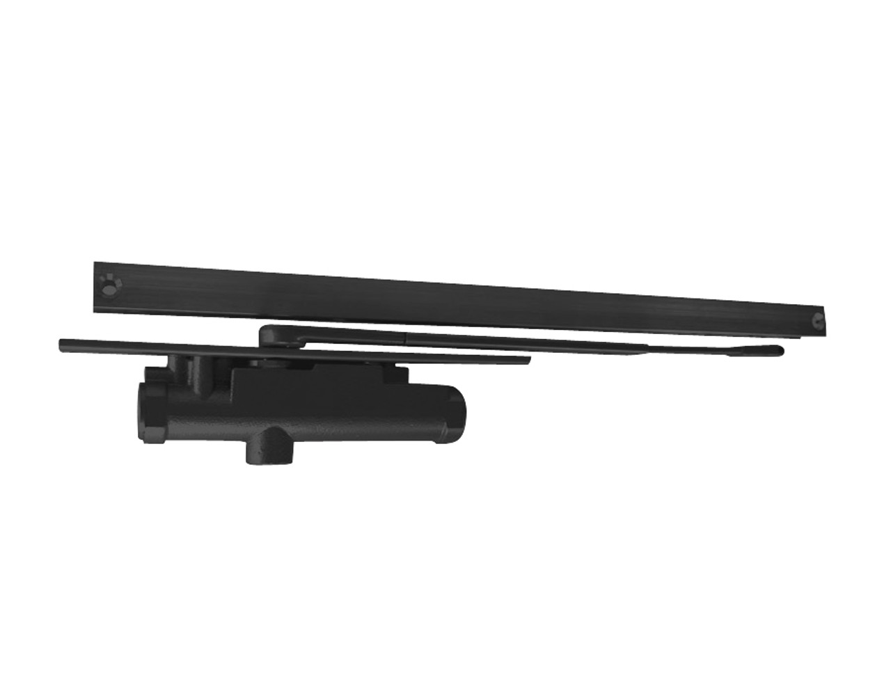 3133-Bumper-RH-BLACK LCN Door Closer Standard Track with Bumper Arm in Black Finish