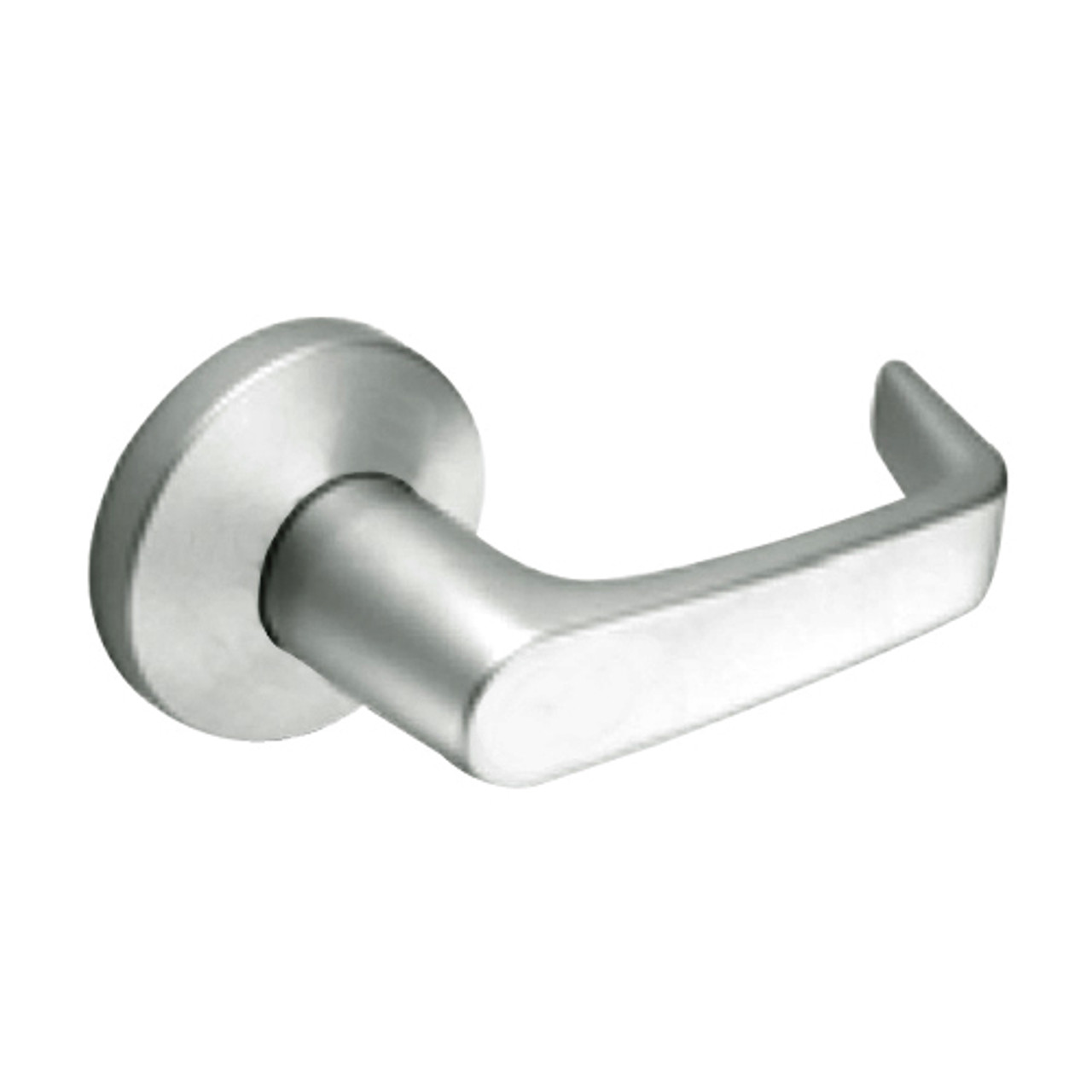 9K50P15KS3619 Best 9K Series Patio Heavy Duty Cylindrical Lever Locks with Contour Angle with Return Lever Design in Satin Nickel