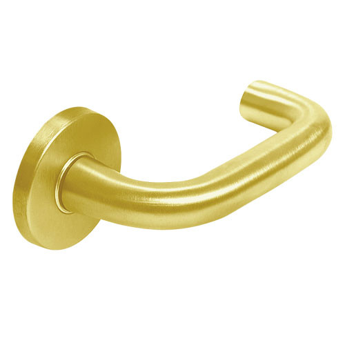 ML2022-LWB-605-CL7 Corbin Russwin ML2000 Series IC 7-Pin Less Core Mortise Store Door Locksets with Lustra Lever with Deadbolt in Bright Brass