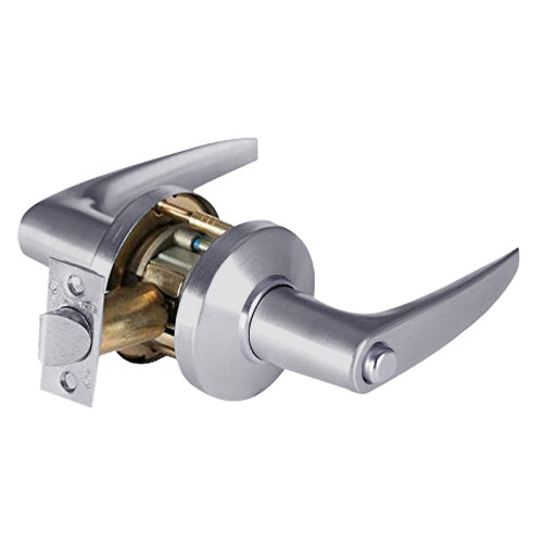 9K50LL16CSTK626 Best 9K Series Hospital Privacy Heavy Duty Cylindrical Lever Locks with Curved Without Return Lever Design in Satin Chrome