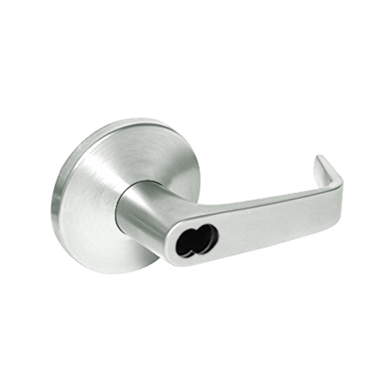 9K37E15LS3618 Best 9K Series Service Station Cylindrical Lever Locks with Contour Angle with Return Lever Design Accept 7 Pin Best Core in Bright Nickel