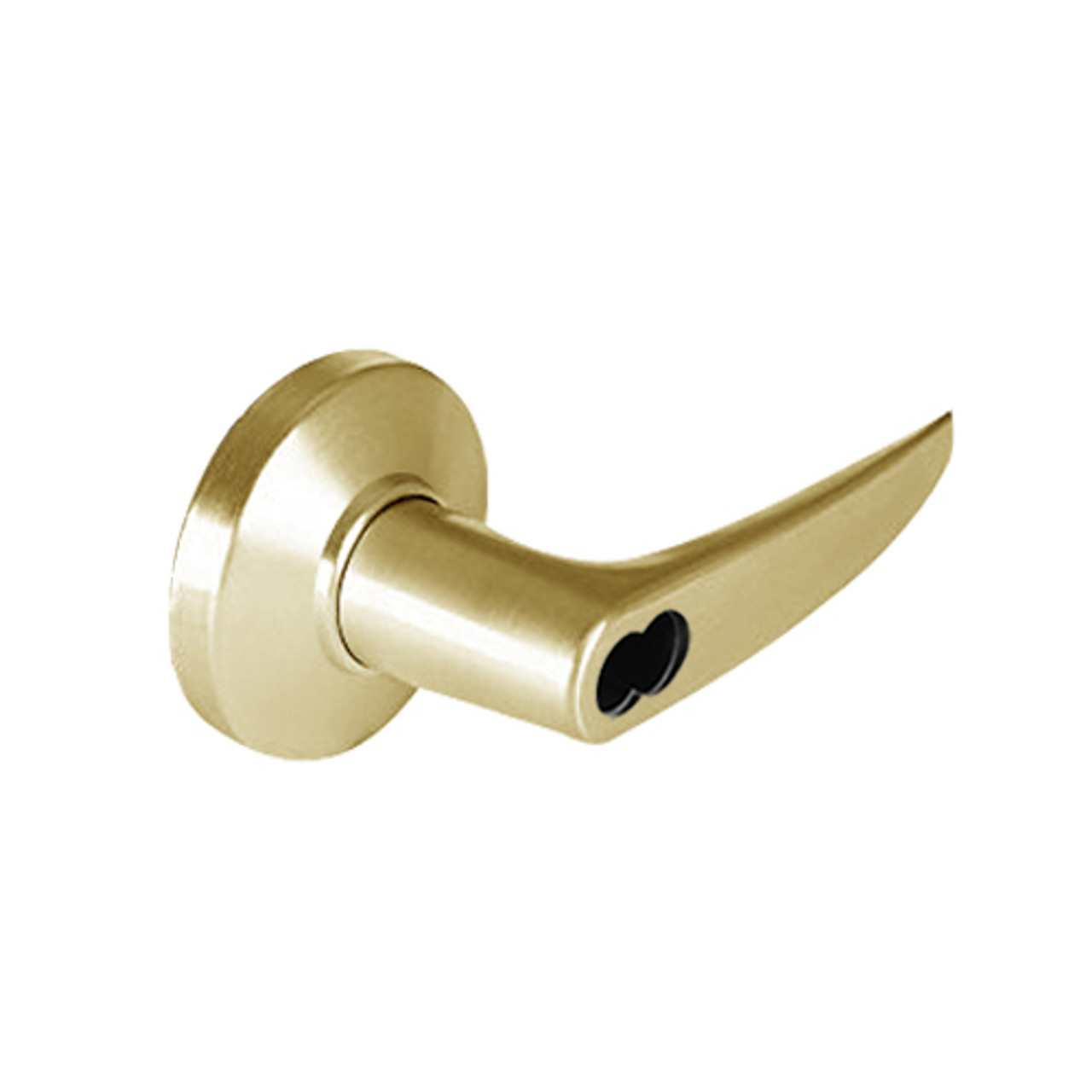 9K37H16CSTK606 Best 9K Series Hotel Cylindrical Lever Locks with Curved without Return Lever Design Accept 7 Pin Best Core in Satin Brass
