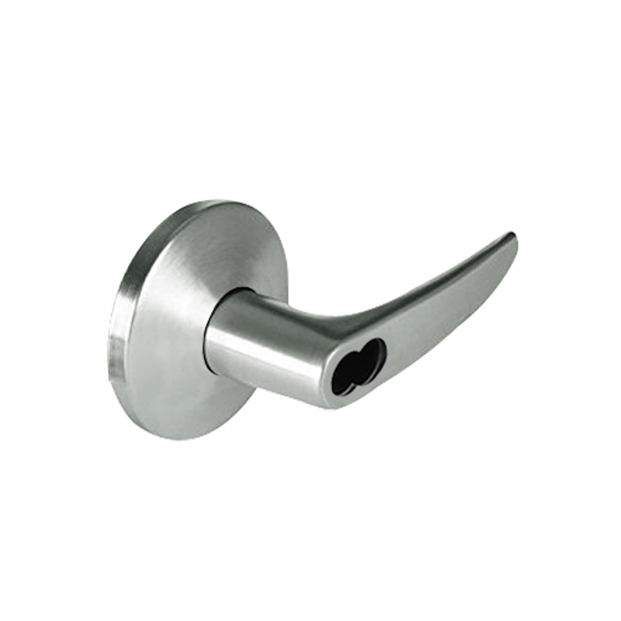 9K37H16LS3619 Best 9K Series Hotel Cylindrical Lever Locks with Curved without Return Lever Design Accept 7 Pin Best Core in Satin Nickel