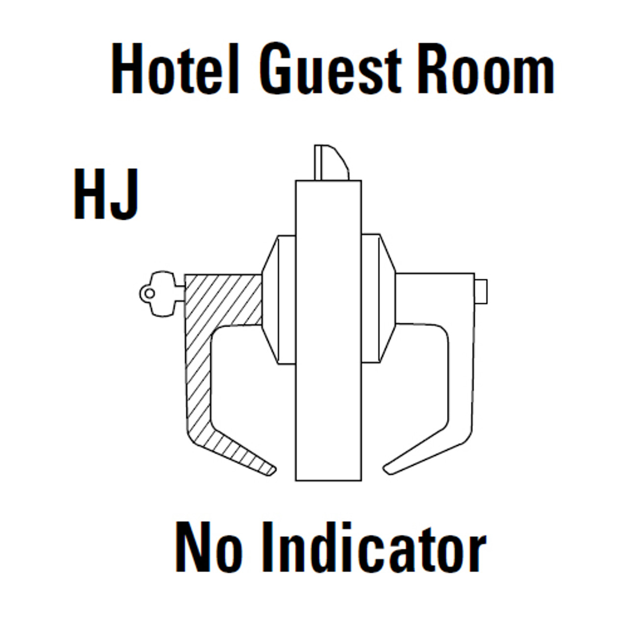 9K37HJ14CSTK618 Best 9K Series Hotel Cylindrical Lever Locks with Curved with Return Lever Design Accept 7 Pin Best Core in Bright Nickel