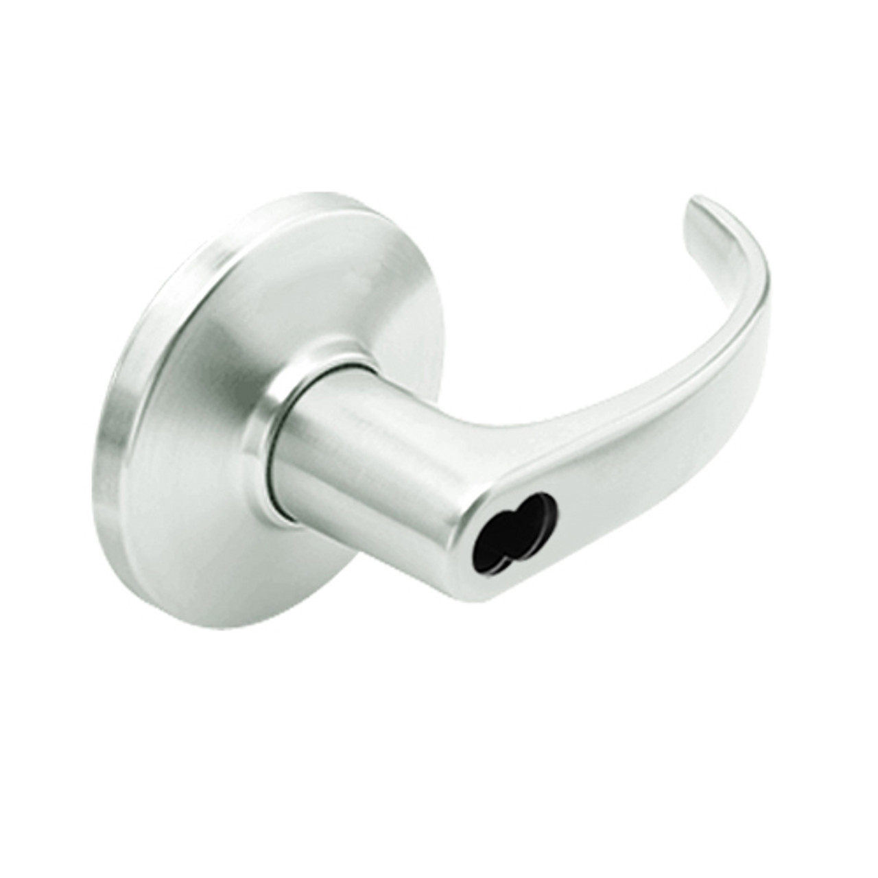 9K37HJ14DS3618 Best 9K Series Hotel Cylindrical Lever Locks with Curved with Return Lever Design Accept 7 Pin Best Core in Bright Nickel