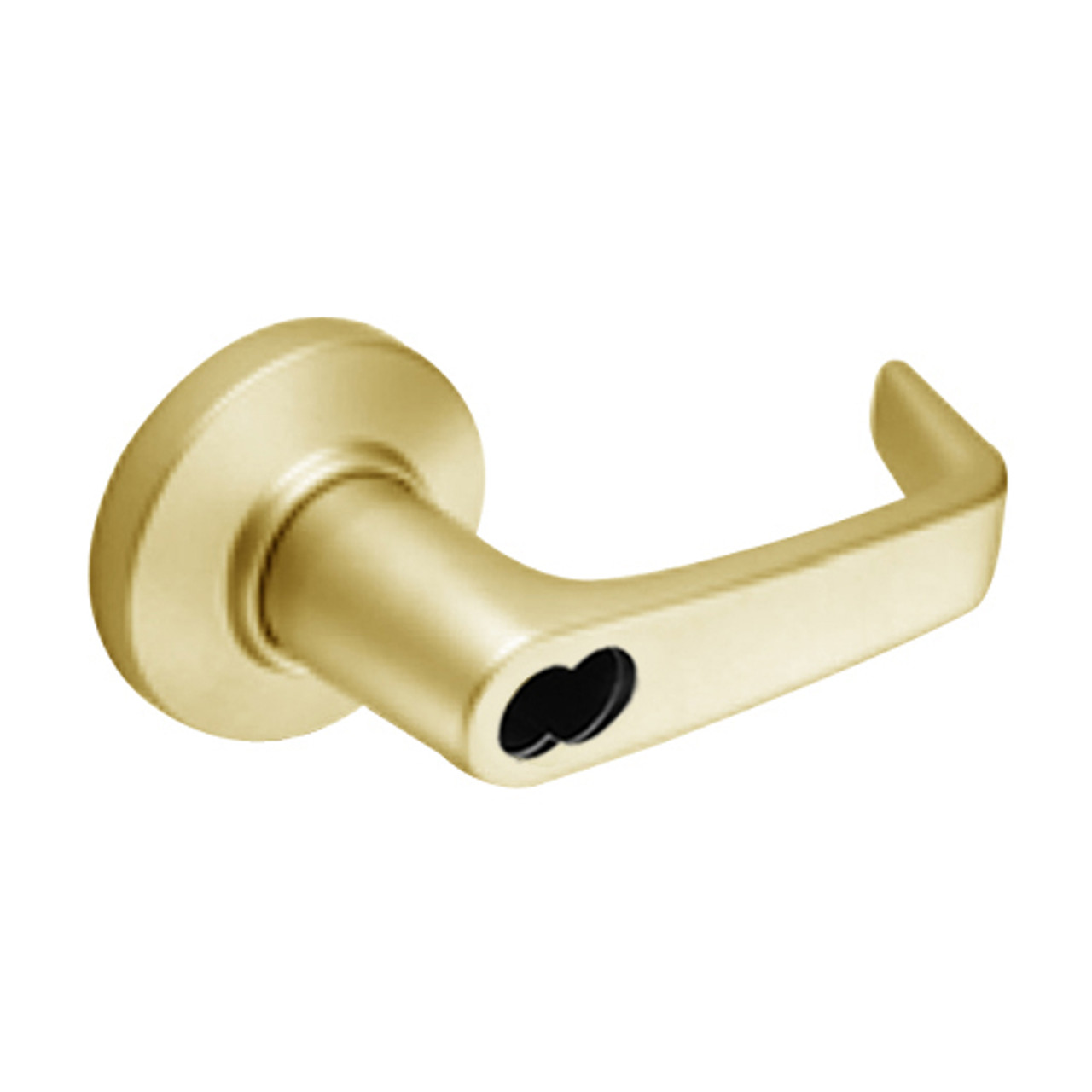 9K37HJ15CSTK605 Best 9K Series Hotel Cylindrical Lever Locks with Contour Angle with Return Lever Design Accept 7 Pin Best Core in Bright Brass