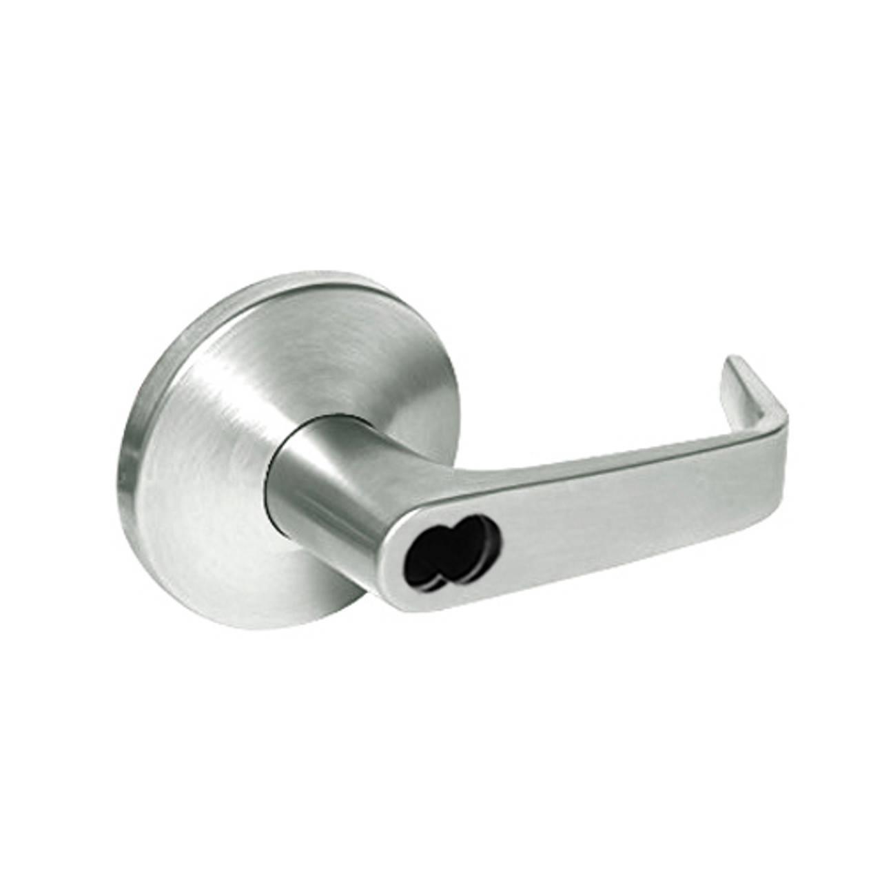 9K37HJ15LSTK619 Best 9K Series Hotel Cylindrical Lever Locks with Contour Angle with Return Lever Design Accept 7 Pin Best Core in Satin Nickel