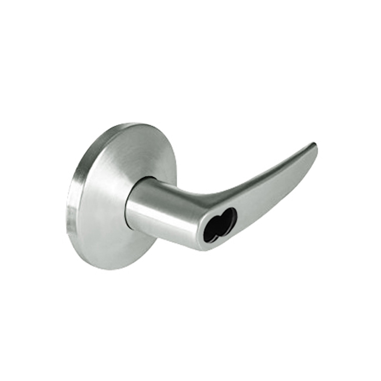 9K37HJ16LSTK618 Best 9K Series Hotel Cylindrical Lever Locks with Curved without Return Lever Design Accept 7 Pin Best Core in Bright Nickel