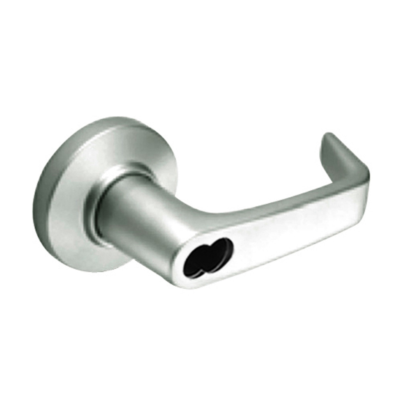 9K37AB15CSTK619 Best 9K Series Entrance Cylindrical Lever Locks with Contour Angle with Return Lever Design Accept 7 Pin Best Core in Satin Nickel