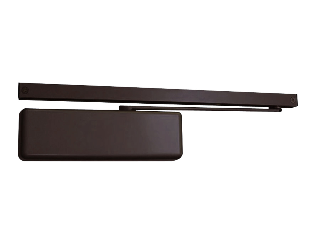 4013T-H-BUMPER-RH-DKBRZ LCN Door Closer Hold Open Track with Bumper in Dark Bronze Finish