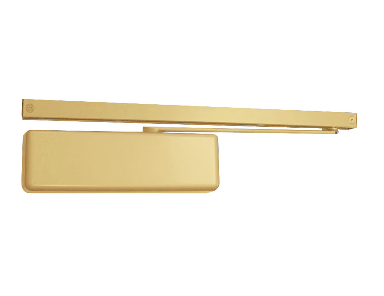 4011T-H-LH-US3 LCN Door Closer with Hold-Open Arm in Bright Brass Finish