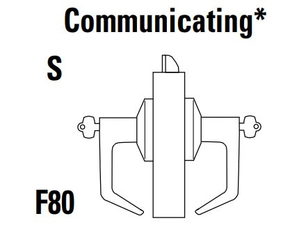 9K37S15CS3605 Best 9K Series Communicating Cylindrical Lever Locks with Contour Angle with Return Lever Design Accept 7 Pin Best Core in Bright Brass