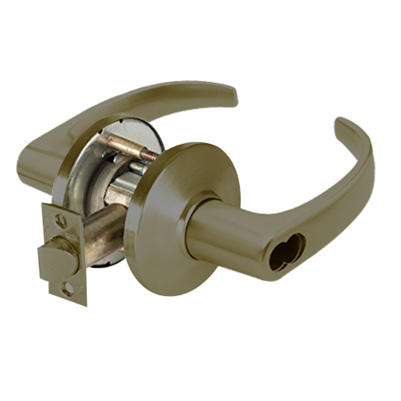 9K47W14DS3613 Best 9K Series Institutional Cylindrical Lever Locks with Curved with Return Lever Design Accept 7 Pin Best Core in Oil Rubbed Bronze