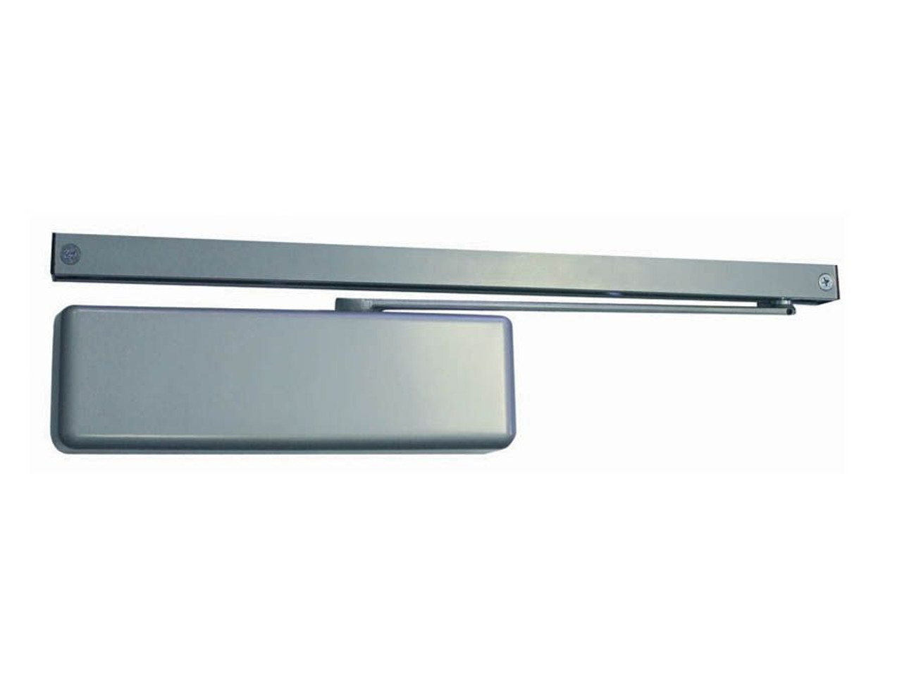 4011T-DE-H-BUMPER-RH-AL LCN Door Closer Double Egress Hold Open Track with Bumper Arm in Aluminum Finish