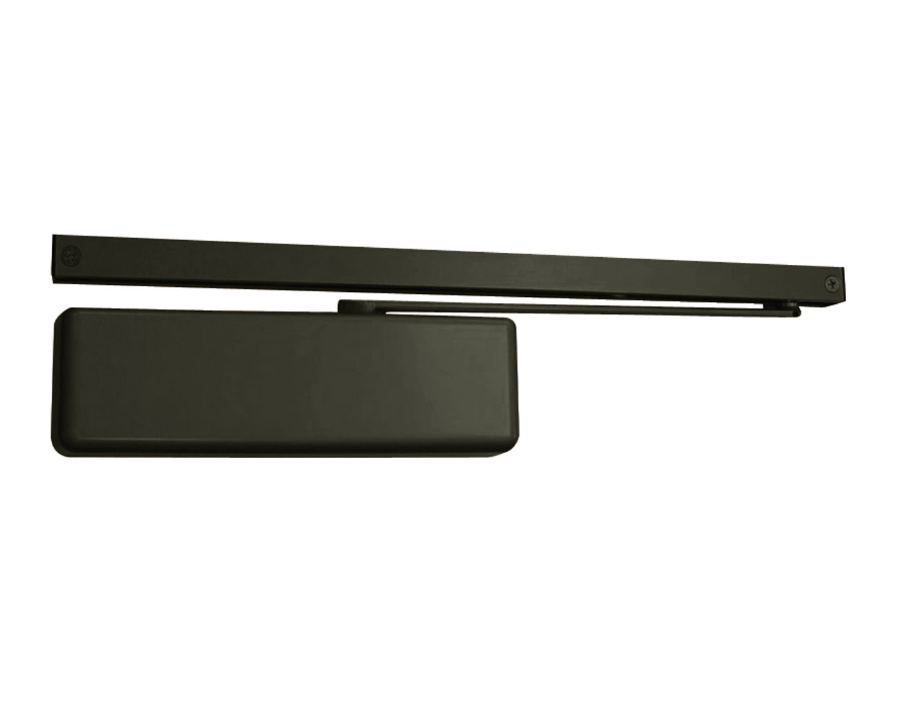4014T-H-BUMPER-LH-US10B LCN Door Closer Hold Open Track with Bumper in Oil Rubbed Bronze Finish
