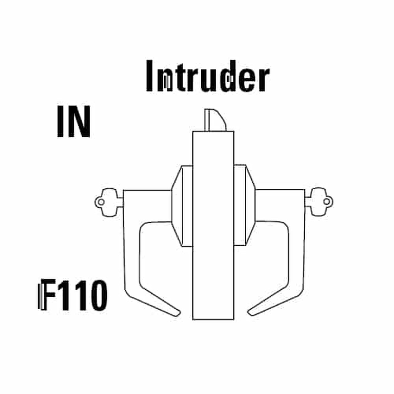 9K47IN16DSTK626 Best 9K Series Intruder Cylindrical Lever Locks with Curved without Return Lever Design Accept 7 Pin Best Core in Satin Chrome