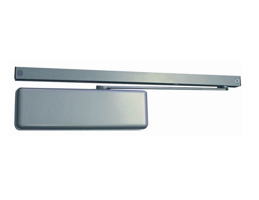 4014T-H-BUMPER-RH-AL LCN Door Closer Hold Open Track with Bumper in Aluminum Finish