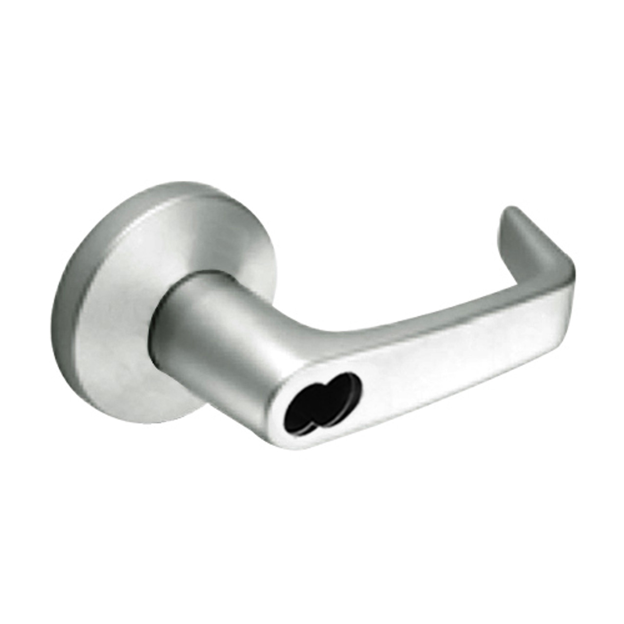 9K57C15KSTK619 Best 9K Series Corridor Cylindrical Lever Locks with Contour Angle with Return Lever Design Accept 7 Pin Best Core in Satin Nickel