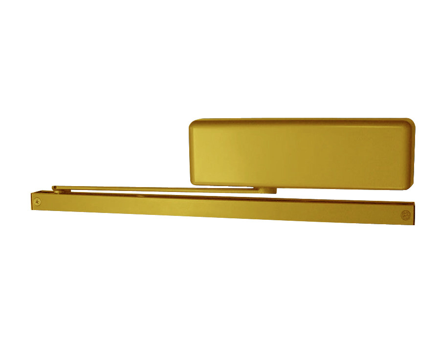 4024T-H-LH-BRASS LCN Door Closer with Hold-Open Arm in Brass Finish