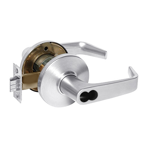 9K57C15DSTK625 Best 9K Series Corridor Cylindrical Lever Locks with Contour Angle with Return Lever Design Accept 7 Pin Best Core in Bright Chrome