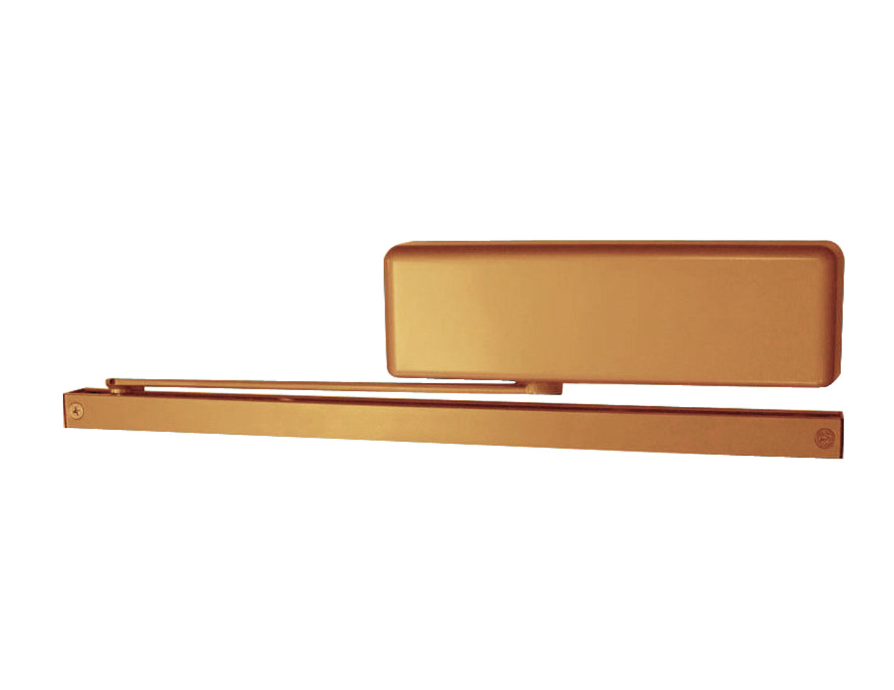 4024T-H-BUMPER-LH-LTBRZ LCN Door Closer Hold Open Track with Bumper in Light Bronze Finish