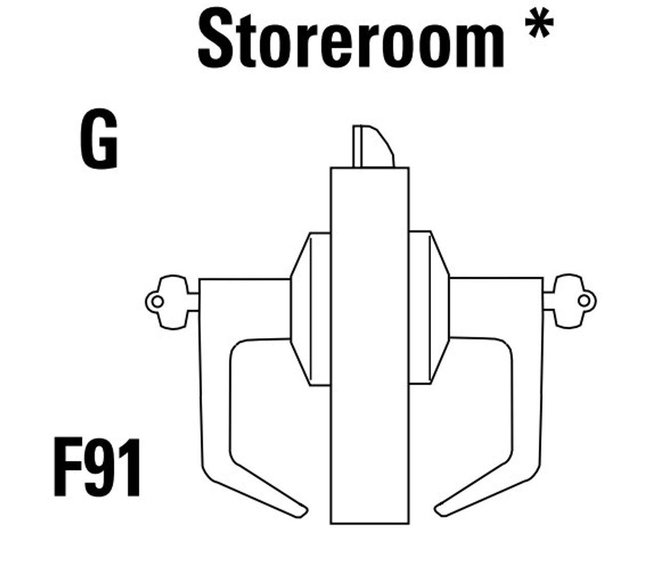 9K57G15KSTK626 Best 9K Series Storeroom Cylindrical Lever Locks with Contour Angle with Return Lever Design Accept 7 Pin Best Core in Satin Chrome