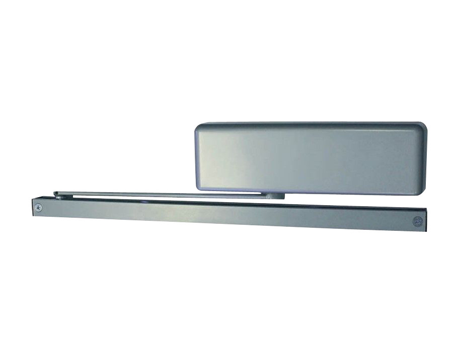 4021T-H-BUMPER-LH-AL LCN Door Closer Hold Open Track with Bumper in Aluminum Finish