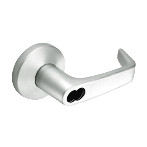 9K57T15KSTK618 Best 9K Series Dormitory Cylindrical Lever Locks with Contour Angle with Return Lever Design Accept 7 Pin Best Core in Bright Nickel