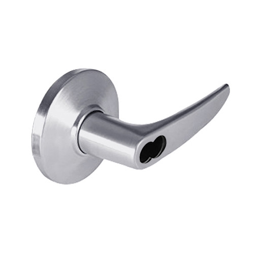 9K57AB16DSTK626 Best 9K Series Entrance Cylindrical Lever Locks with Curved without Return Lever Design Accept 7 Pin Best Core in Satin Chrome
