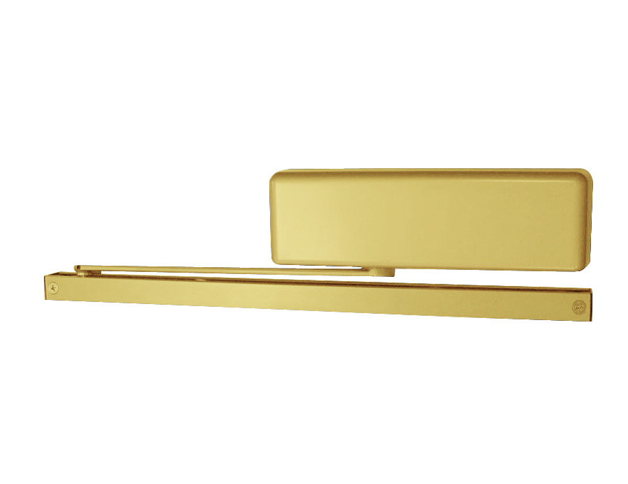 4023T-BUMPER-LH-US3 LCN Door Closer Standard Track with Bumper Arm in Bright Brass Finish