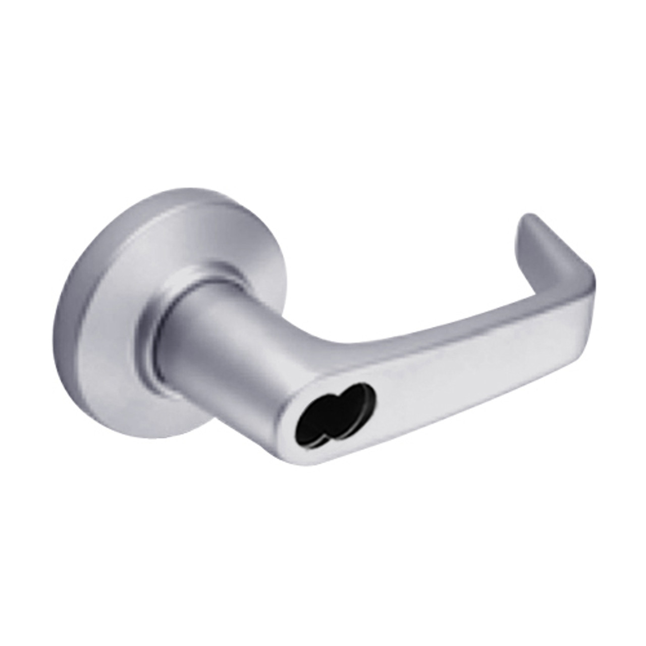 9K37A15CSTK626 Best 9K Series Dormitory or Storeroom Cylindrical Lever Locks with Contour Angle with Return Lever Design Accept 7 Pin Best Core in Satin Chrome