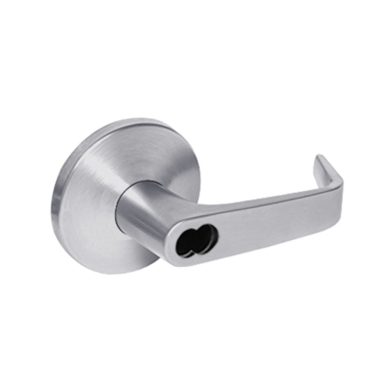 9K37A15LSTK626 Best 9K Series Dormitory or Storeroom Cylindrical Lever Locks with Contour Angle with Return Lever Design Accept 7 Pin Best Core in Satin Chrome