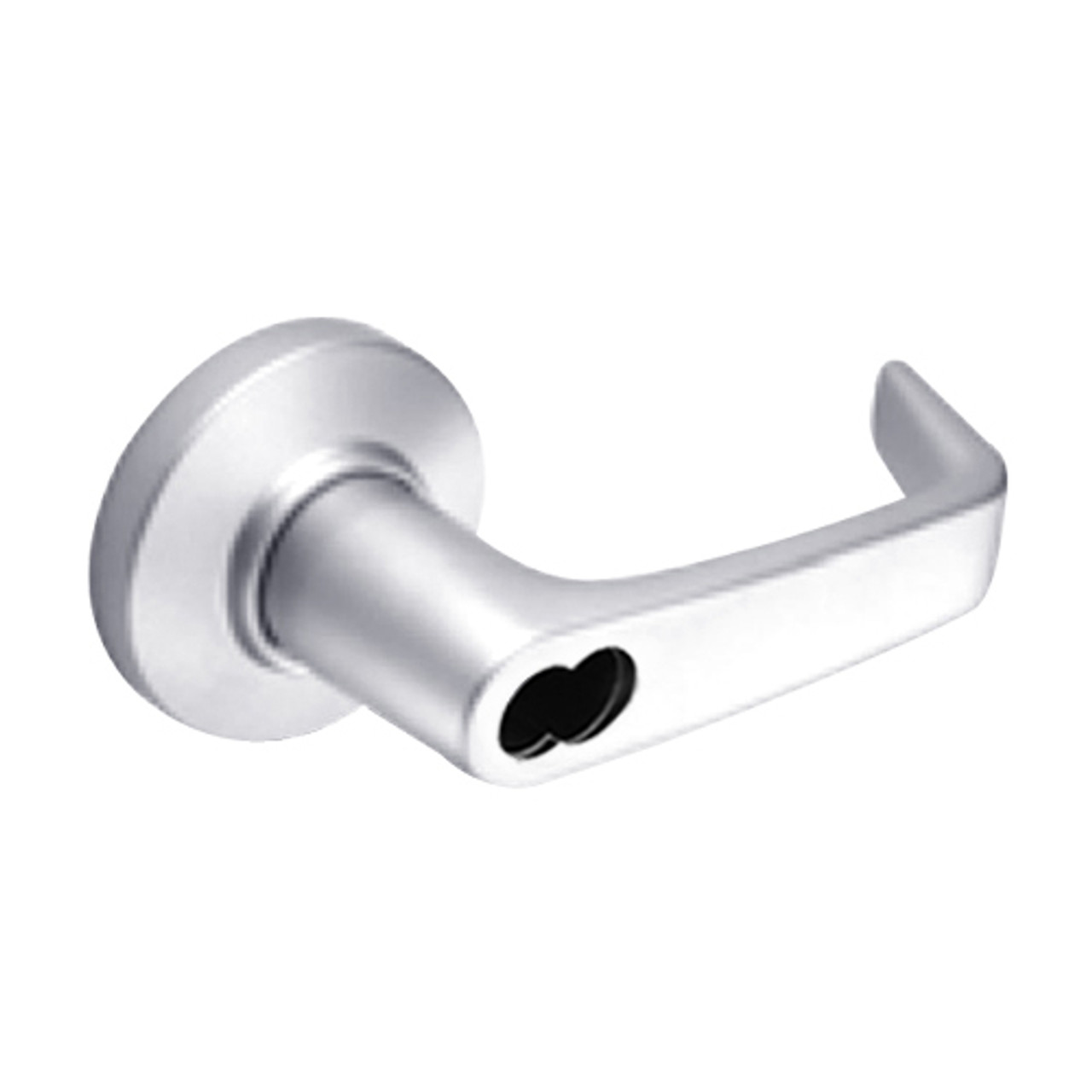 9K37A15CSTK625 Best 9K Series Dormitory or Storeroom Cylindrical Lever Locks with Contour Angle with Return Lever Design Accept 7 Pin Best Core in Bright Chrome