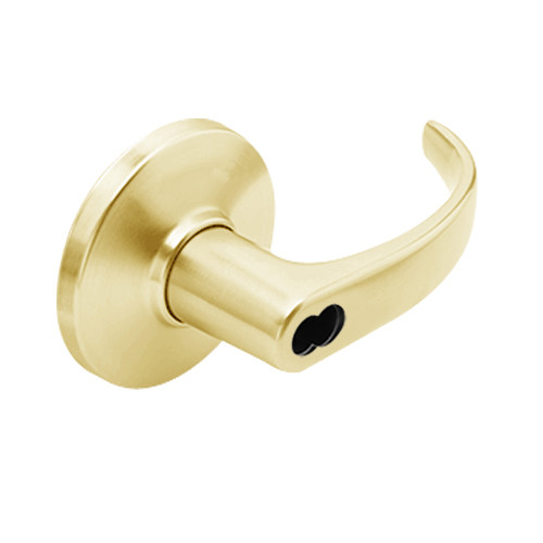 9K47B14DS3605 Best 9K Series Office Function Cylindrical Lever Locks with Curved with Return Lever Design Accept 7 Pin Best Core in Bright Brass