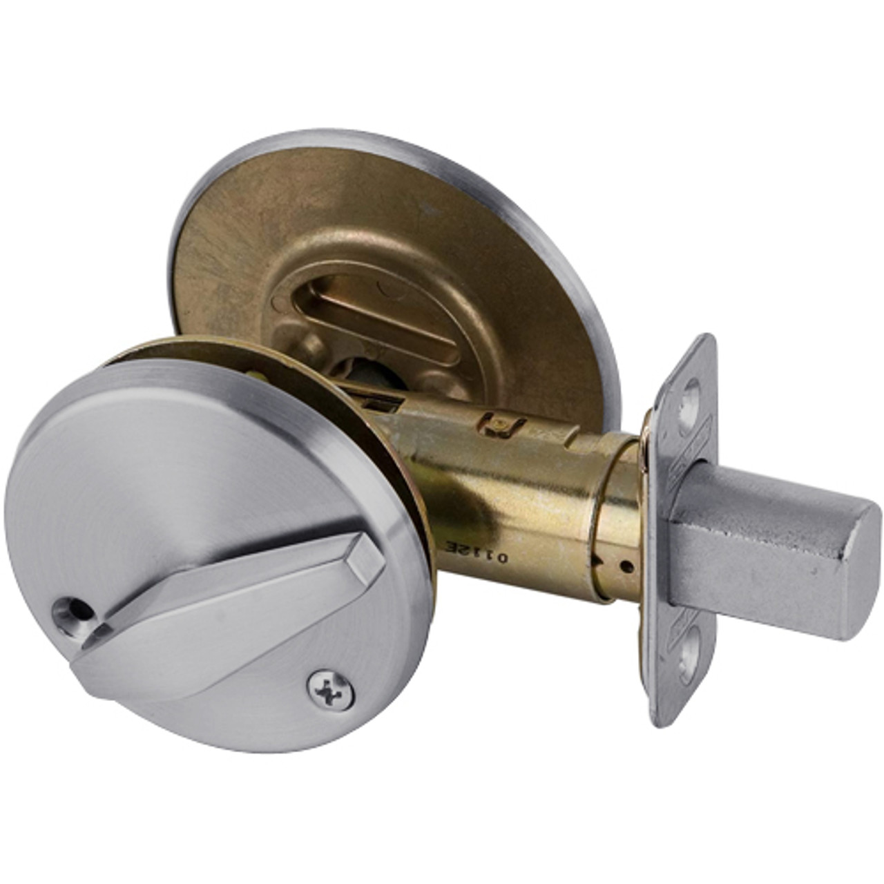 B571-626 Schlage Door Bolt with Occupancy Indicator in Satin Chrome