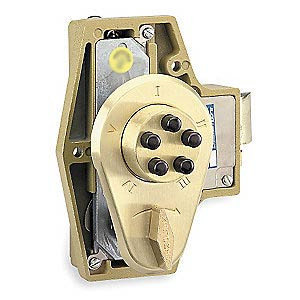 9170000-04-41 Simplex Keyless Spring Latch Lock in Satin Brass finish
