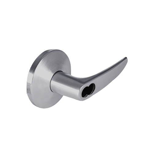 9K37DZ16LSTK626 Best 9K Series Closet or Storeroom Cylindrical Lever Locks with Curved without Return Lever Design Accept 7 Pin Best Core in Satin Chrome