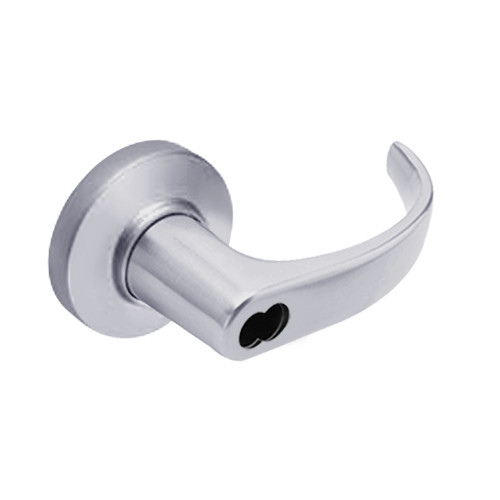 9K37DZ14CSTK626 Best 9K Series Closet or Storeroom Cylindrical Lever Locks with Curved with Return Lever Design Accept 7 Pin Best Core in Satin Chrome
