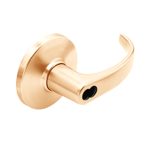 9K37EA14DSTK611 Best 9K Series Entrance or Office Cylindrical Lever Locks with Curved with Return Lever Design Accept 7 Pin Best Core in Bright Bronze