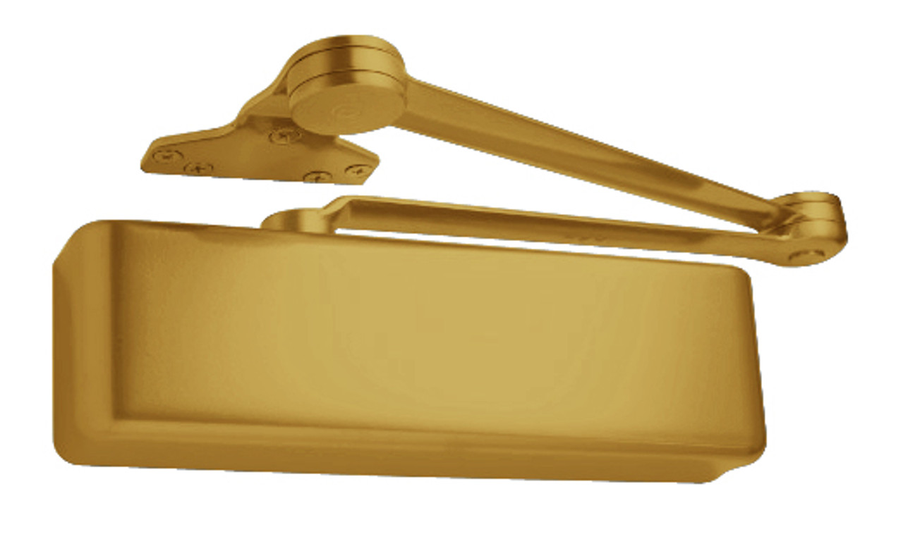 4040XP-Hw-PA-BRASS LCN Door Closer Hold Open Arm with Parallel Arm Shoe in Brass Finish