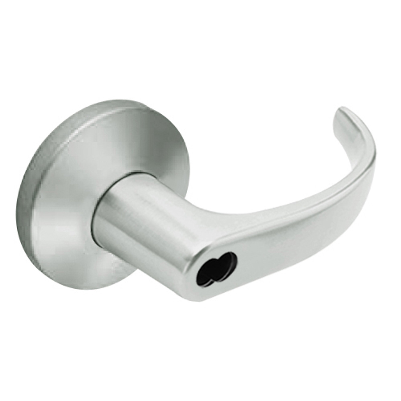 9K47EA14KSTK619 Best 9K Series Entrance or Office Cylindrical Lever Locks with Curved with Return Lever Design Accept 7 Pin Best Core in Satin Nickel