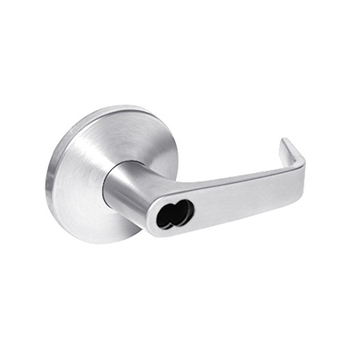 9K47EA15LS3625 Best 9K Series Entrance or Office Cylindrical Lever Locks with Contour Angle with Return Lever Design Accept 7 Pin Best Core in Bright Chrome