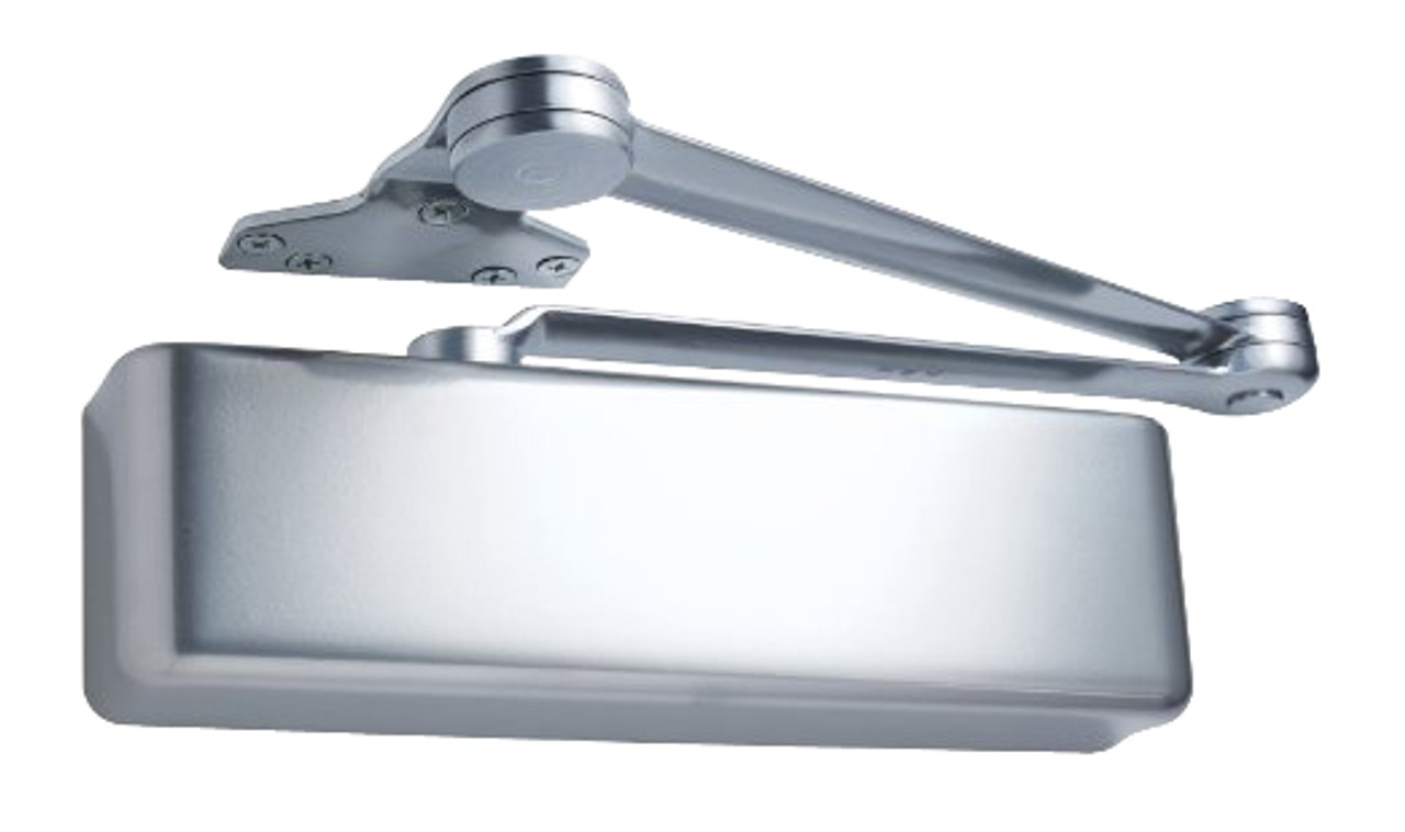 4040XP-HEDA-w-62G-RH-AL LCN Door Closer Hold Open Extra Duty Arm with thick Hub Shoe in Aluminum Finish