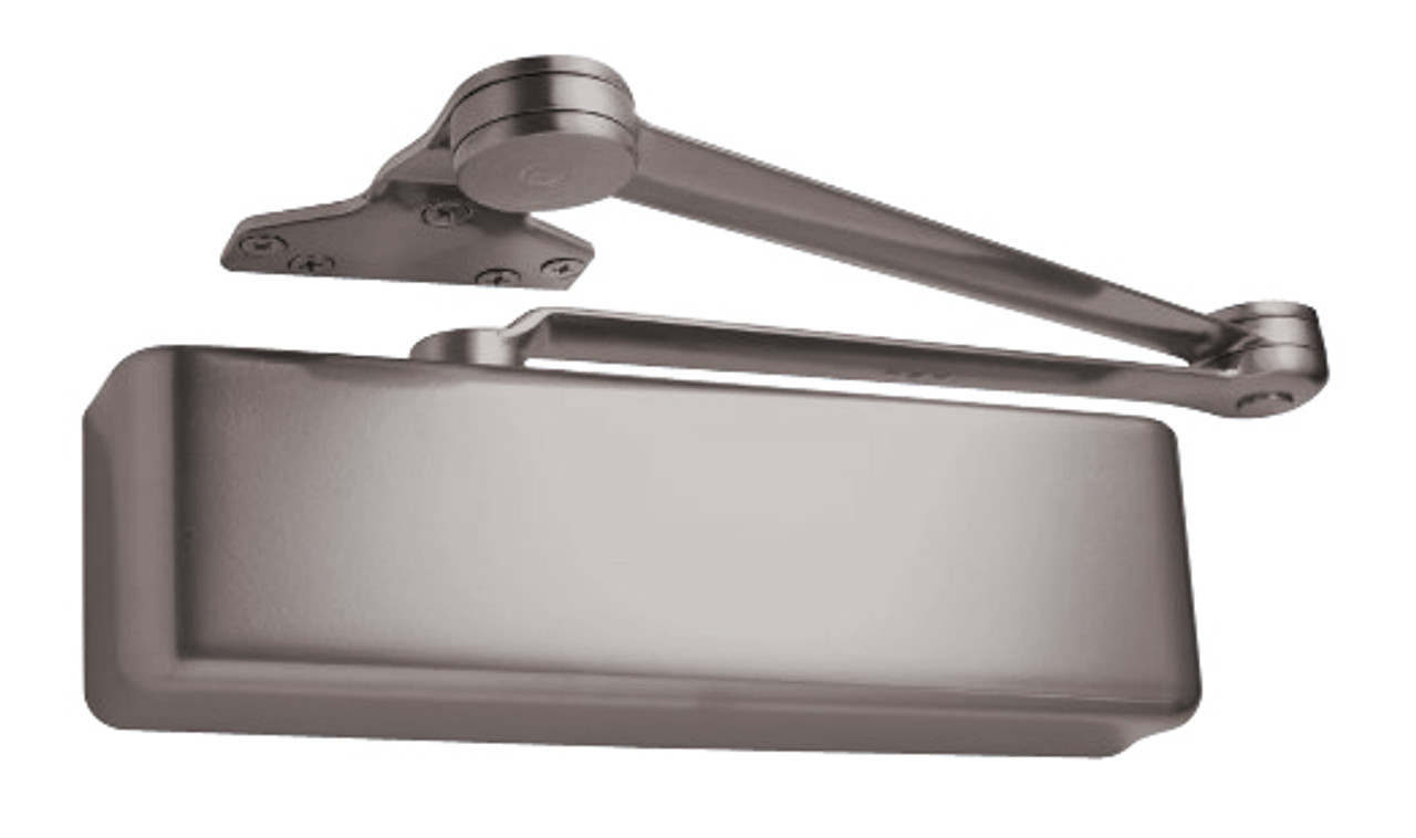 4040XP-HEDA-w-62G-RH-US15 LCN Door Closer Hold Open Extra Duty Arm with thick Hub Shoe in Satin Nickel Finish