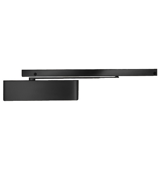 4040SE-LONG-24V-AC/DC-BLACK LCN Door Closer with Long Arm in Black Finish
