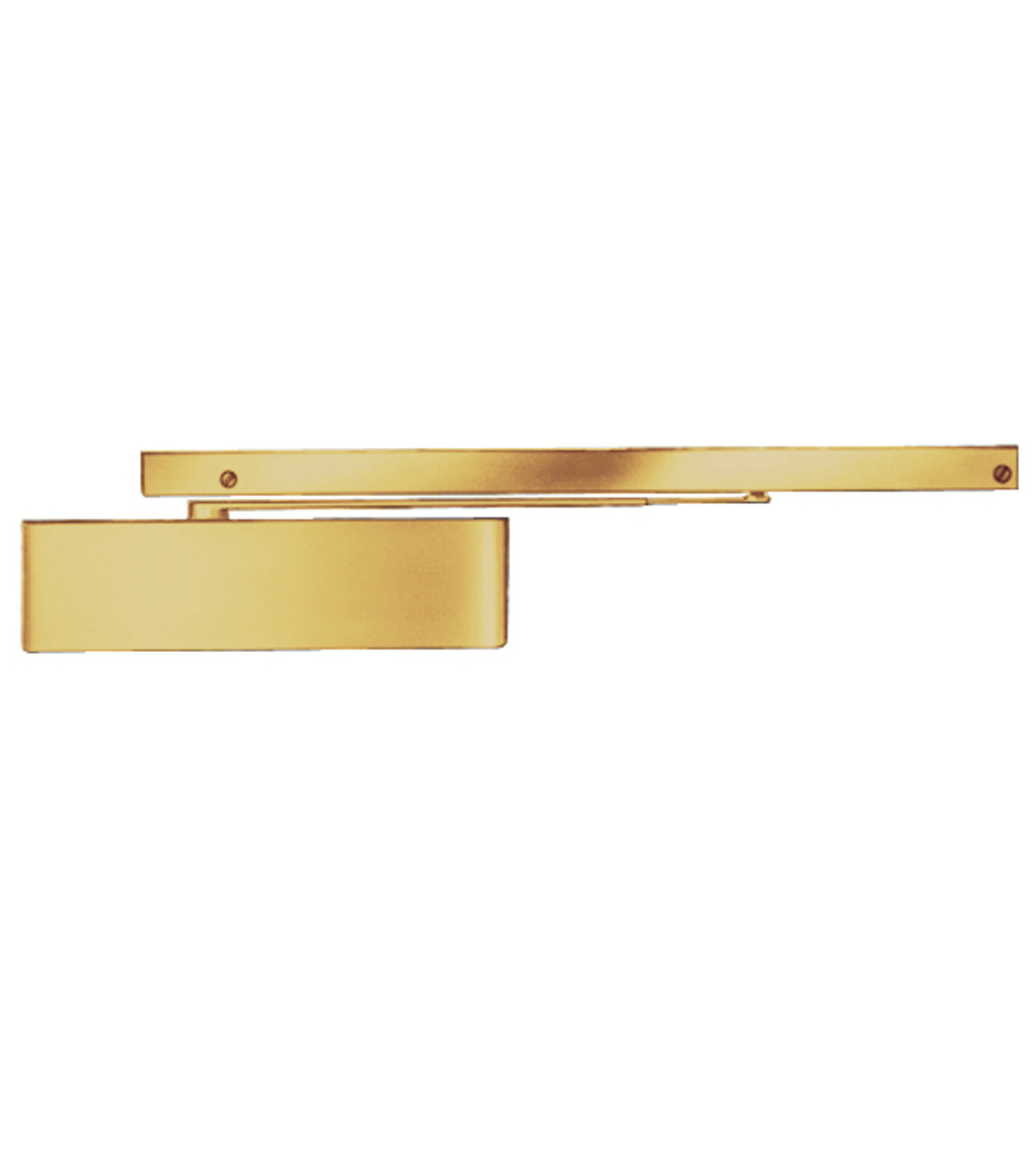 4040SE-LONG-24V-AC/DC-US3 LCN Door Closer with Long Arm in Bright Brass Finish