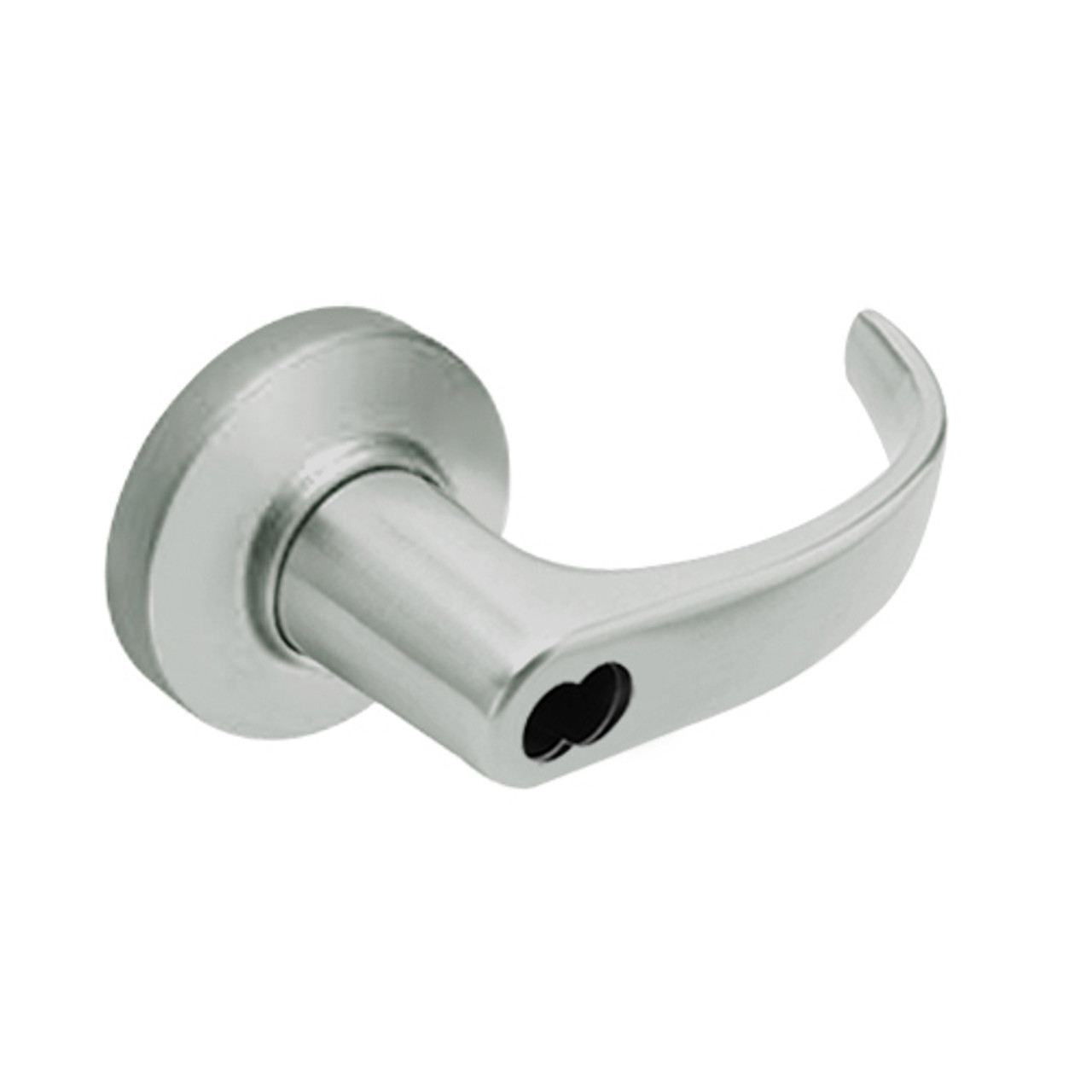 9K37XD14CSTK619 Best 9K Series Special Function Cylindrical Lever Locks with Curved with Return Lever Design Accept 7 Pin Best Core in Satin Nickel