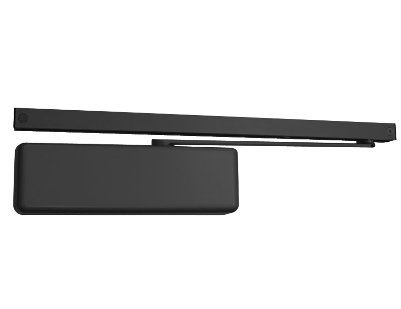 4040XPT-H-BUMPER-BLACK LCN Door Closer Hold Open Track with Bumper in Black Finish