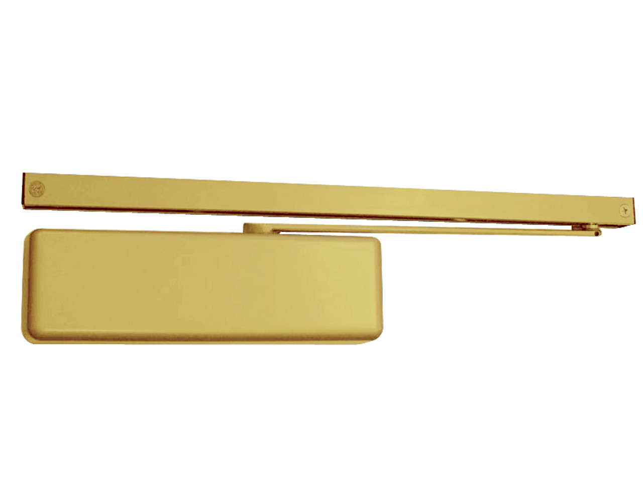 4040XPT-H-BUMPER-US3 LCN Door Closer Hold Open Track with Bumper in Bright Brass Finish